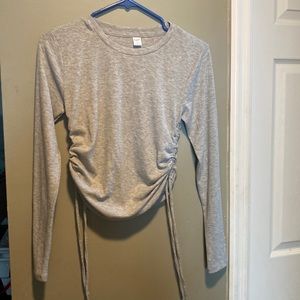 UltraLite Rib-Knit Side-Cinch Cropped Top for Women